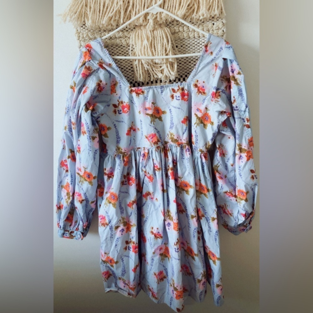 LoveShackFancy Eaton Dress in Lavender Moon Long Sleeve Floral Mini Revolve 8 - Picture 6 of 7